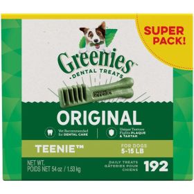 Greenies Original Dog Dental Treat 54 oz 192 Count Teenie