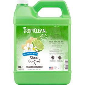TropiClean Lime & Cocoa Butter Shed Control Conditioner for Pets 1 gal