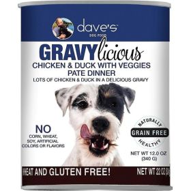 Daves Dog Grain Free Gravylicious Chicken and Duck 12 Oz (Case Of 12)