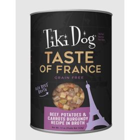 Tiki Pet Dog Gourmet France Beef 12oz  (case of 8)