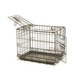 Precision Pet Products ProValu 2 Door Wire Dog Crate Hard-Sided Black 19 in
