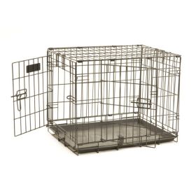 Precision Pet Products ProValu 2 Door Wire Dog Crate Hard-Sided Black 24 in