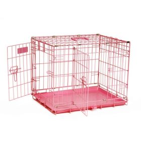 Precision Pet Products ProValu Dog Crate 2000 2 Door Hard-Sided Pink 24 in