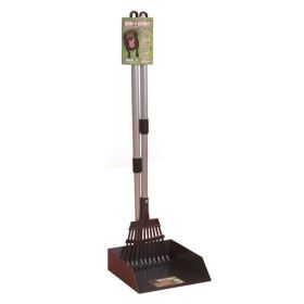 Precision Pet Products Little Stinker Poop Scoop with Rake Black, Silver Small