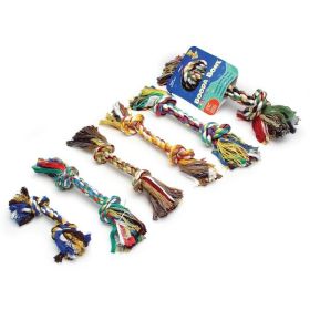 Booda 2-Knot Colossal Rope Bone Dog Toy 2 Knots Rope Bone Multi-Color Medium