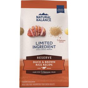 Natural Balance Pet Foods L.I.D Reserve Dry Dog Food Duck  Brown Rice, 1ea/22 lb