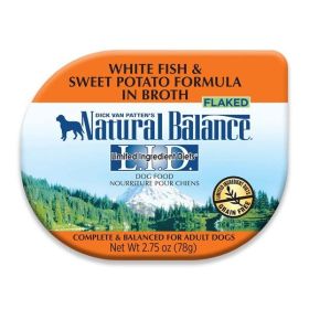 Natural Balance Pet Foods L.I.D White Fish & Sweet Potato in Broth Dog Food 2.75 oz 24 Pack