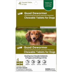 Bayer Quad Dewormer 22.7mg 4ct. Small Dog