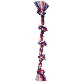 Mammoth Pet Products Cotton Blend Color 5 Knot Rope Tug Toy Assorted, 1ea/36 in, XL