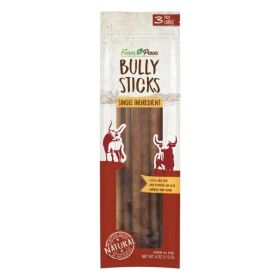 Farm To Paws Lg 3Pk Bully Sticks 4oz