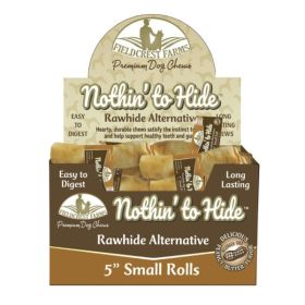 Fieldcrest Farms Nothin' to Hide Peanut Butter Roll Dog Treat 24 Pack, 5 Inches