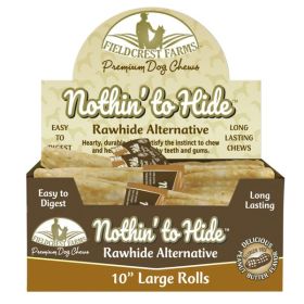 Fieldcrest Farms Nothin' to Hide Peanut Butter Roll Dog Treat 24 Pack, 10 Inches