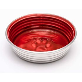 Loving Pets Dog Bowl Paw Print Bordeaux Medium