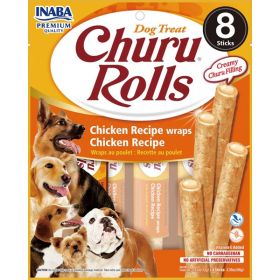 Inaba Dog Churu Rolls Chicken Wraps 6Ct/3.36Oz