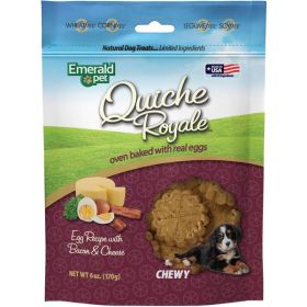 Emerald Pet Quiche Royale Chewy Dog Treat Bacon  Cheese, 1ea/6 oz