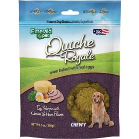 Emerald Pet Quiche Royale Chewy Dog Treat Ham  Cheese, 1ea/6 oz