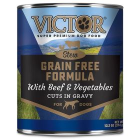 Victor Super Premium Dog Food Grain Free Beef & Vegetable in gravy-Canine Dog Food 13.2 oz