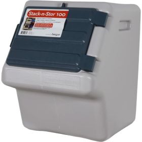Bergan Stack-N-Stor Pet Food Storage Beige, Navy Large