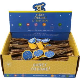 Honey Im Home Dog Buffalo Bully 12 Inches 50 Count Bulk