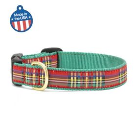Christmas Sparkle Plaid Collar or Leash (Color: Brass, Country of Manufacture: United States)