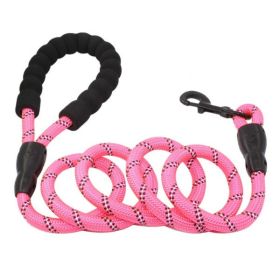 5FT Rope Leash with Comfort Handle (Color: Pink, Country of Manufacture: United States)