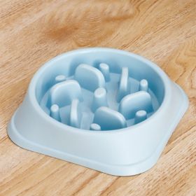 Slow Feeder Dog Bowl (Color: Blue, Material: Rubber, Country of Manufacture: United States)