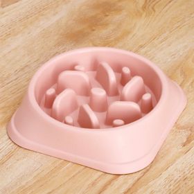 Slow Feeder Dog Bowl (Color: Pink, Material: Rubber, Country of Manufacture: United States)