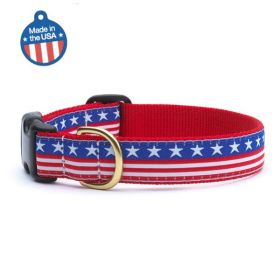 Stars & Stripes Collar or Leash (Color: Brass, Country of Manufacture: United States)