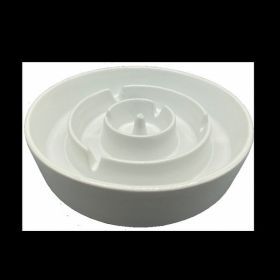 Pet Ceramic Slow Feeder Bowl (Color: White, Material: Ceramic, Country of Manufacture: United States)