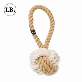 What-a-Tug Large Twisted Rope Toy (Color: Tan, Country of Manufacture: United States)