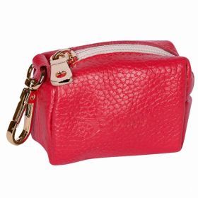 Waste Bag Holder (Color: Red, Material: Leather, Country of Manufacture: United States)