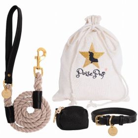 Dog Collar (Color: Black, Material: Leather, Country of Manufacture: United States)